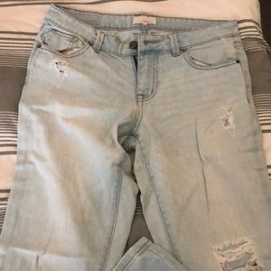 Light wash denim pants